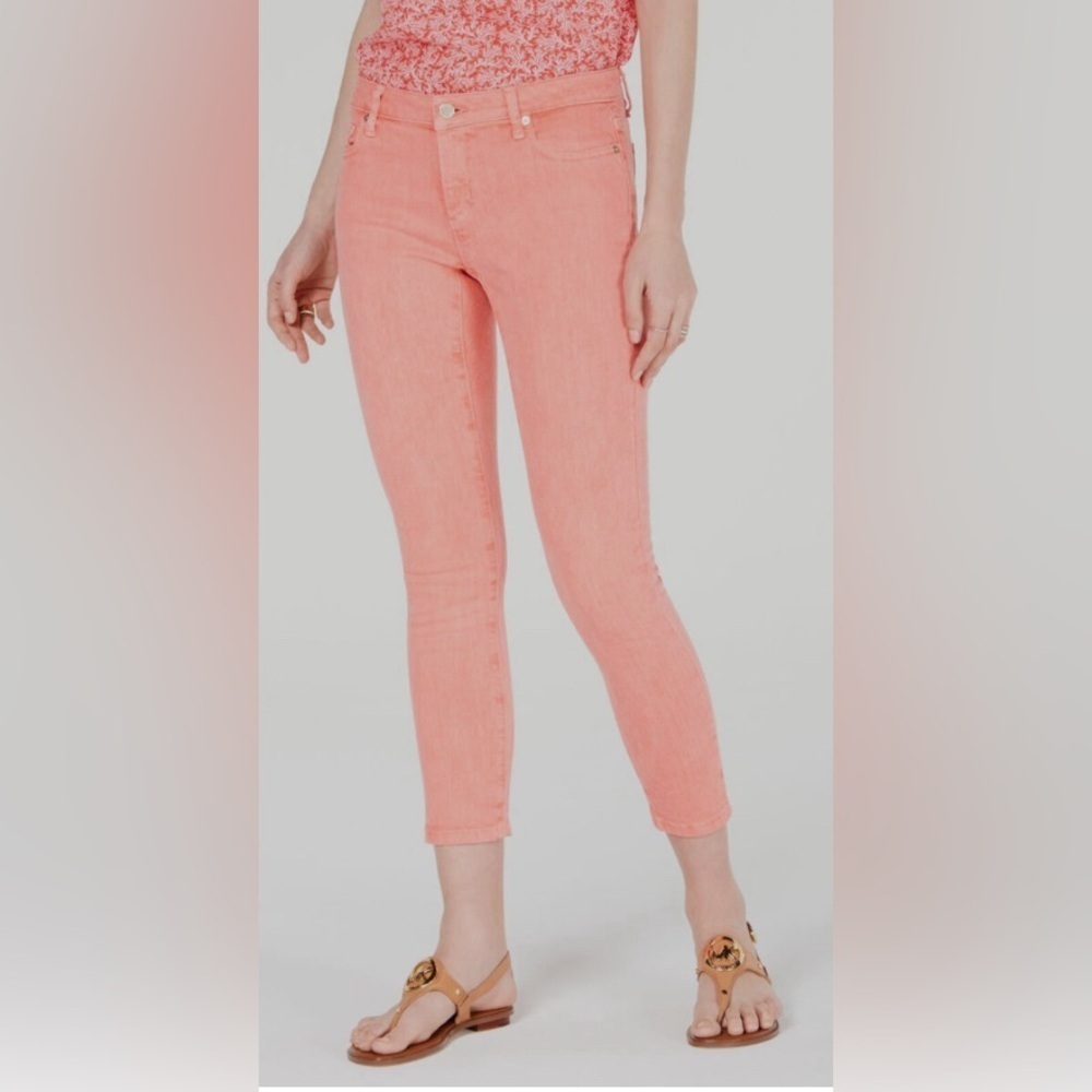 💰 Michael Kors Izzy Cropped Skinny peach jeans